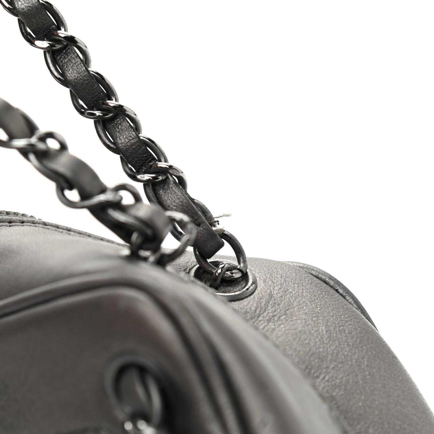 Chanel Metallic Lambskin Tassel Shoulder Bag Silver 12 of 13