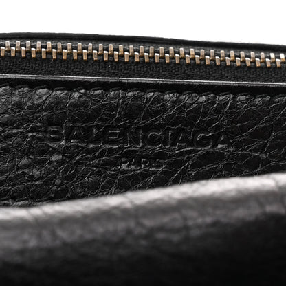 Balenciaga Agneau Classic Hardware Envelope Strap Clutch Black 7 of 11
