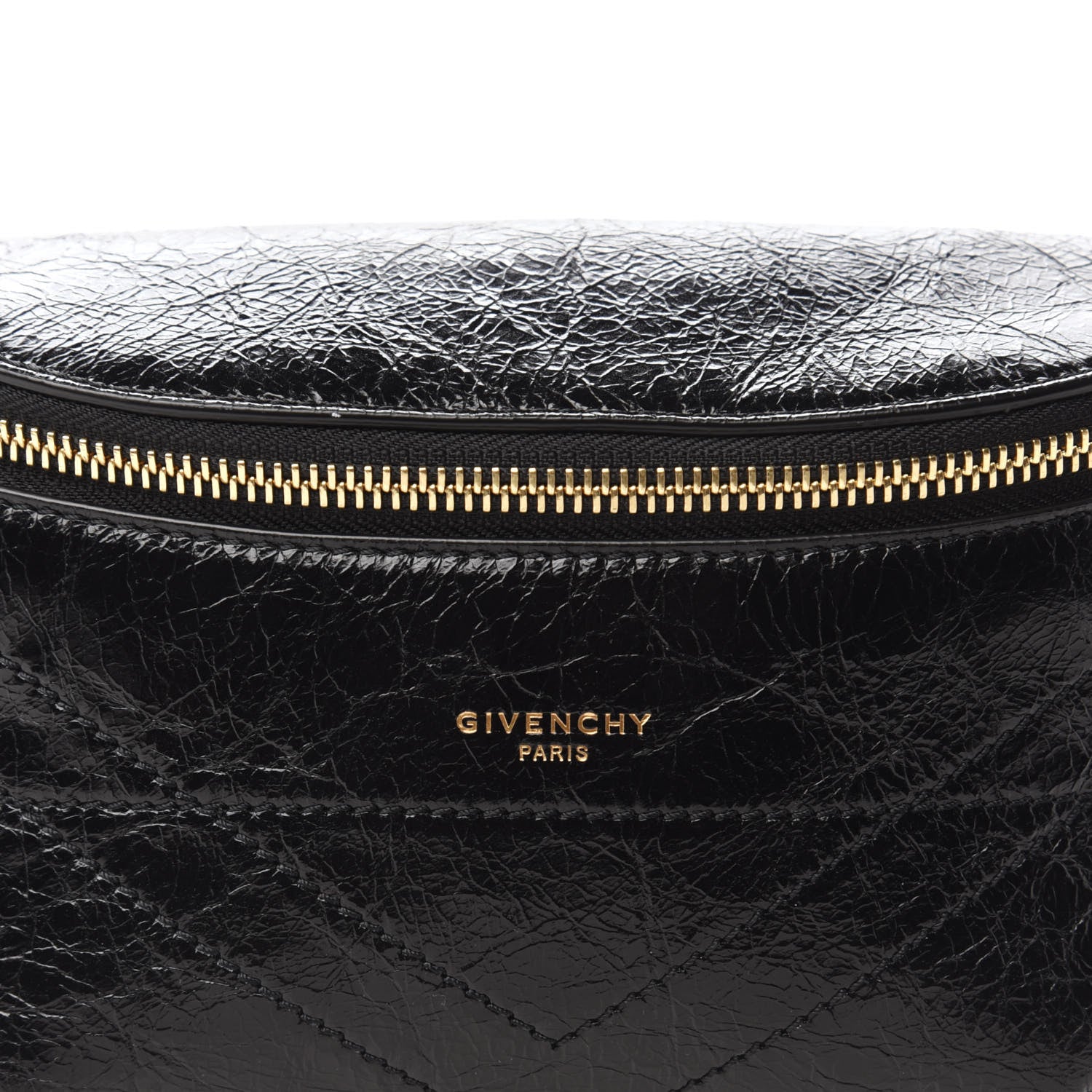 Givenchy Crackle Calfskin ID Belt Bag Black 10 of 10