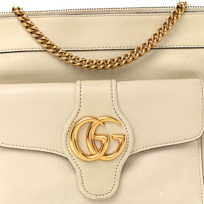 Gucci New Sakai Calfskin Lux Dahlia Chain Shoulder Bag Mystic White 8 of 10