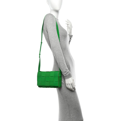 Bottega Veneta Lambskin Maxi Intrecciato Cassette Crossbody Bag Grass 2 of 13