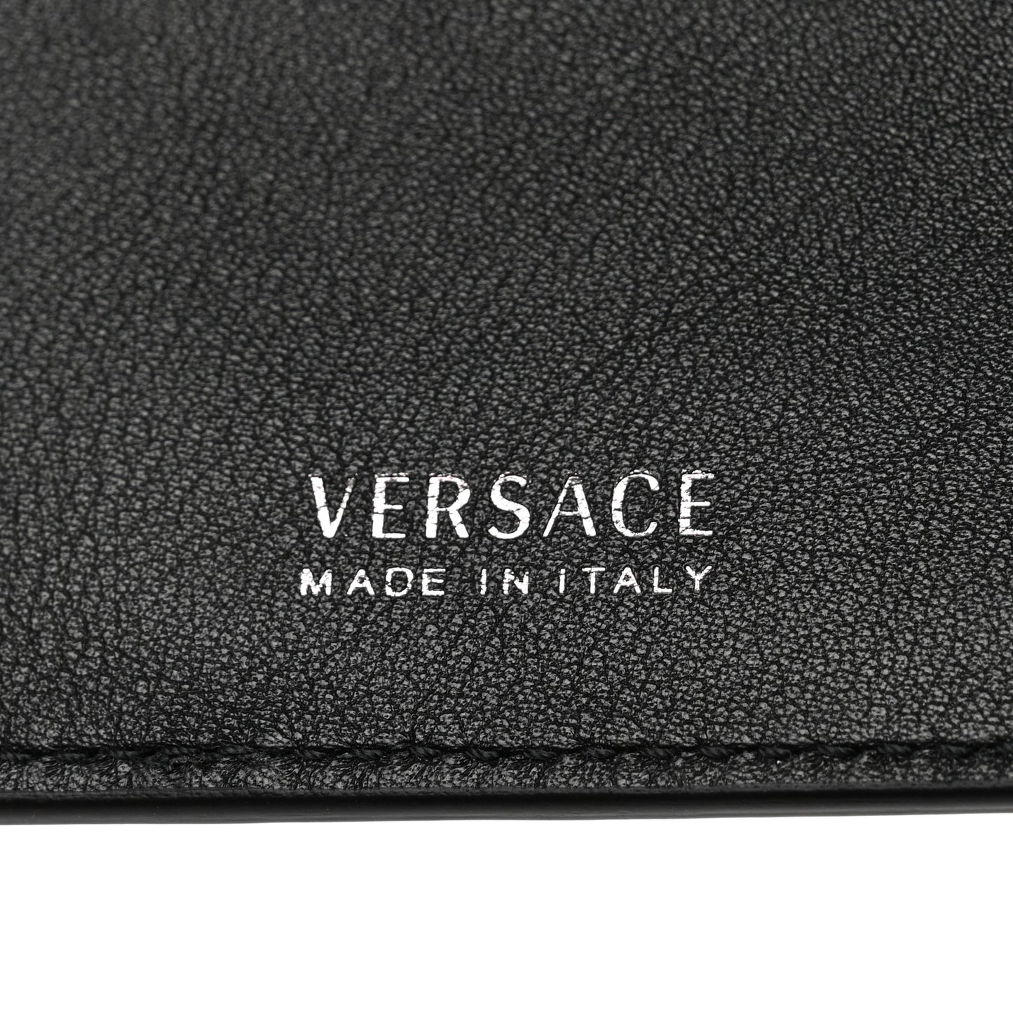 Vitello Medusa Bi-Fold Wallet Black