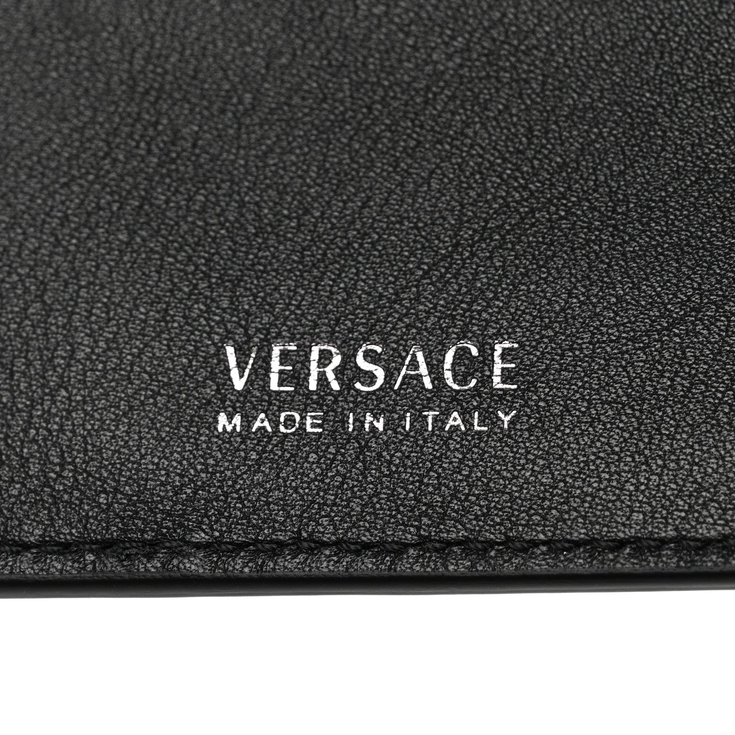 Versace Vitello Medusa Bi-Fold Wallet Black 6 of 8
