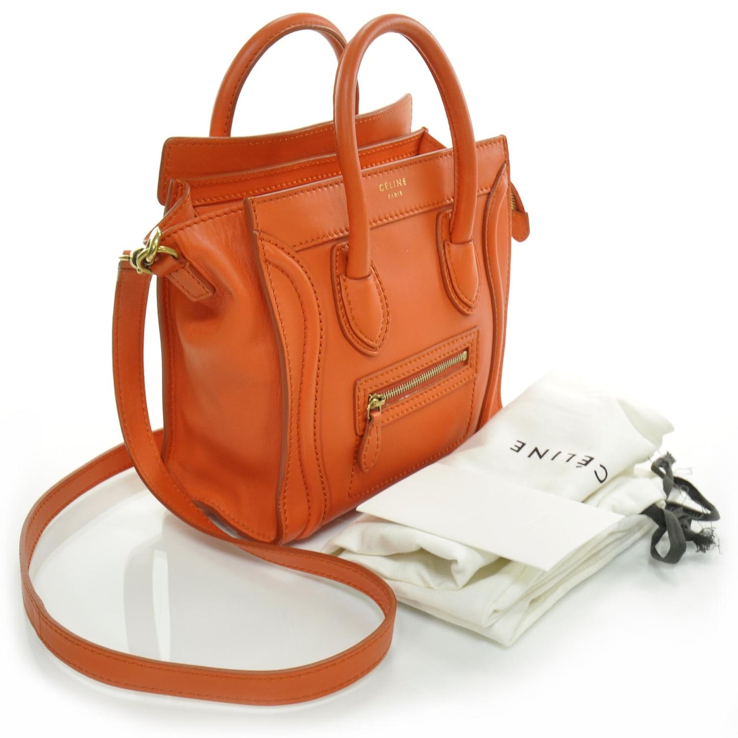 Smooth Calfskin Nano Luggage Orange