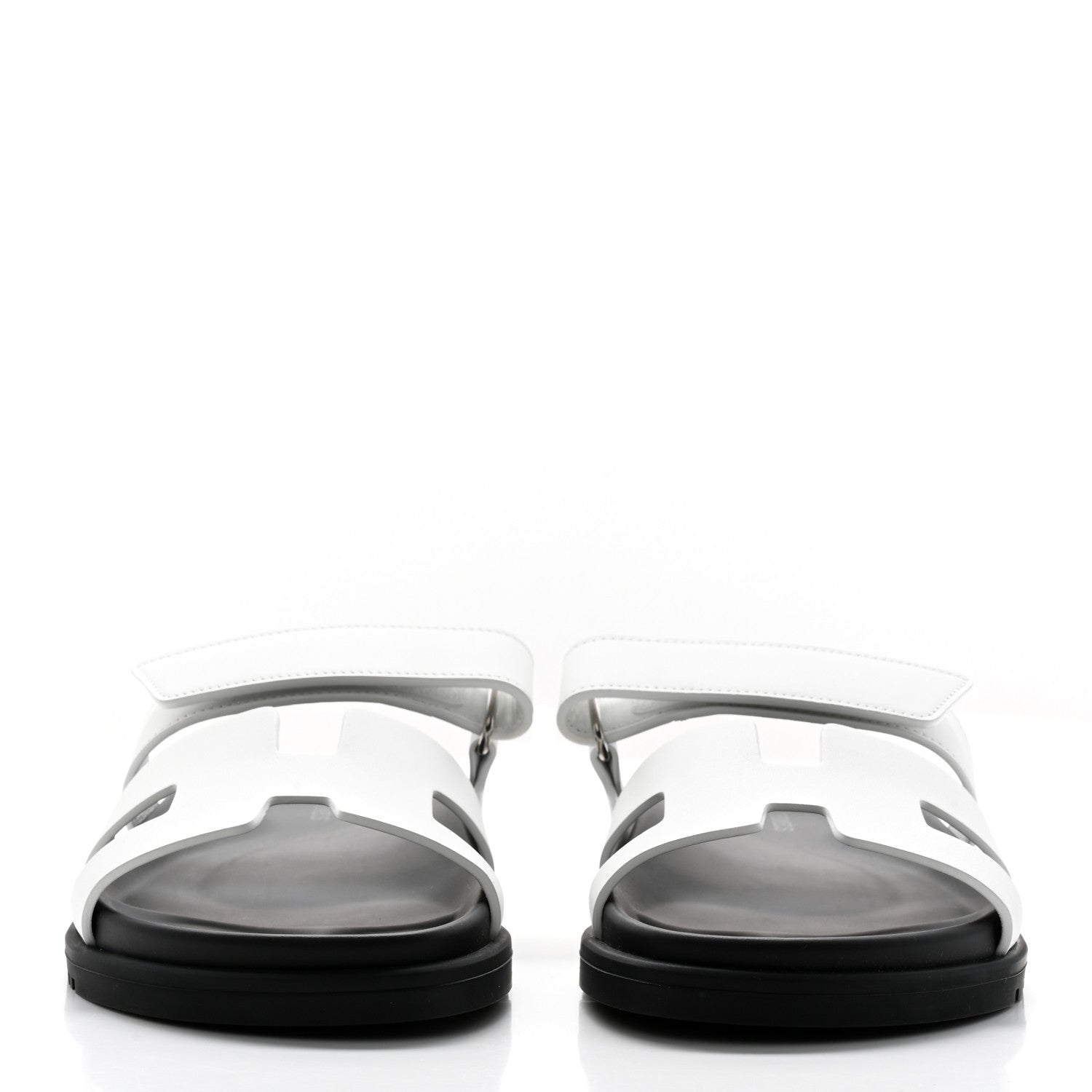 Hermes Calfskin Womens Chypre Sandals 37 White 2 of 10