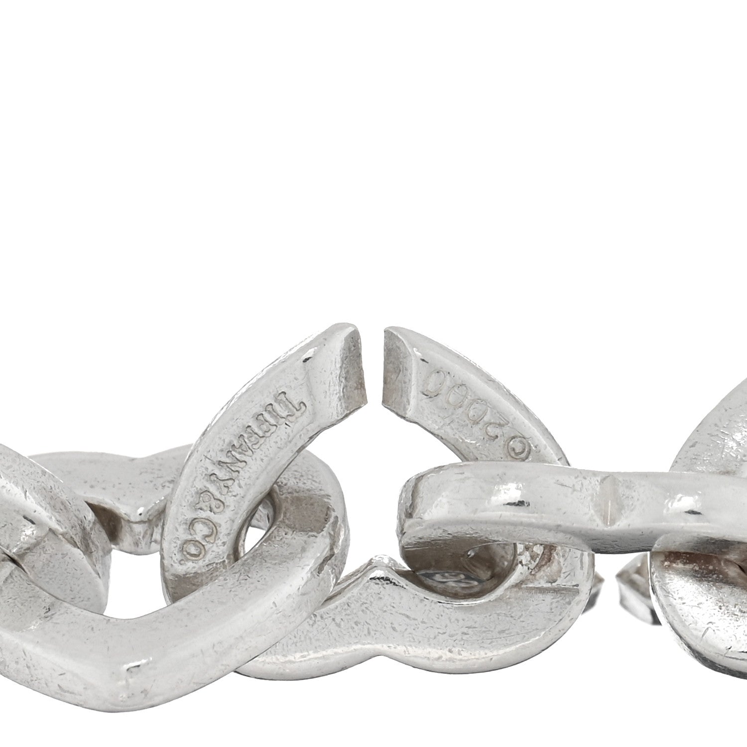 Tiffany Sterling Silver 18K Yellow Gold Heart Links Bracelet 3 of 3