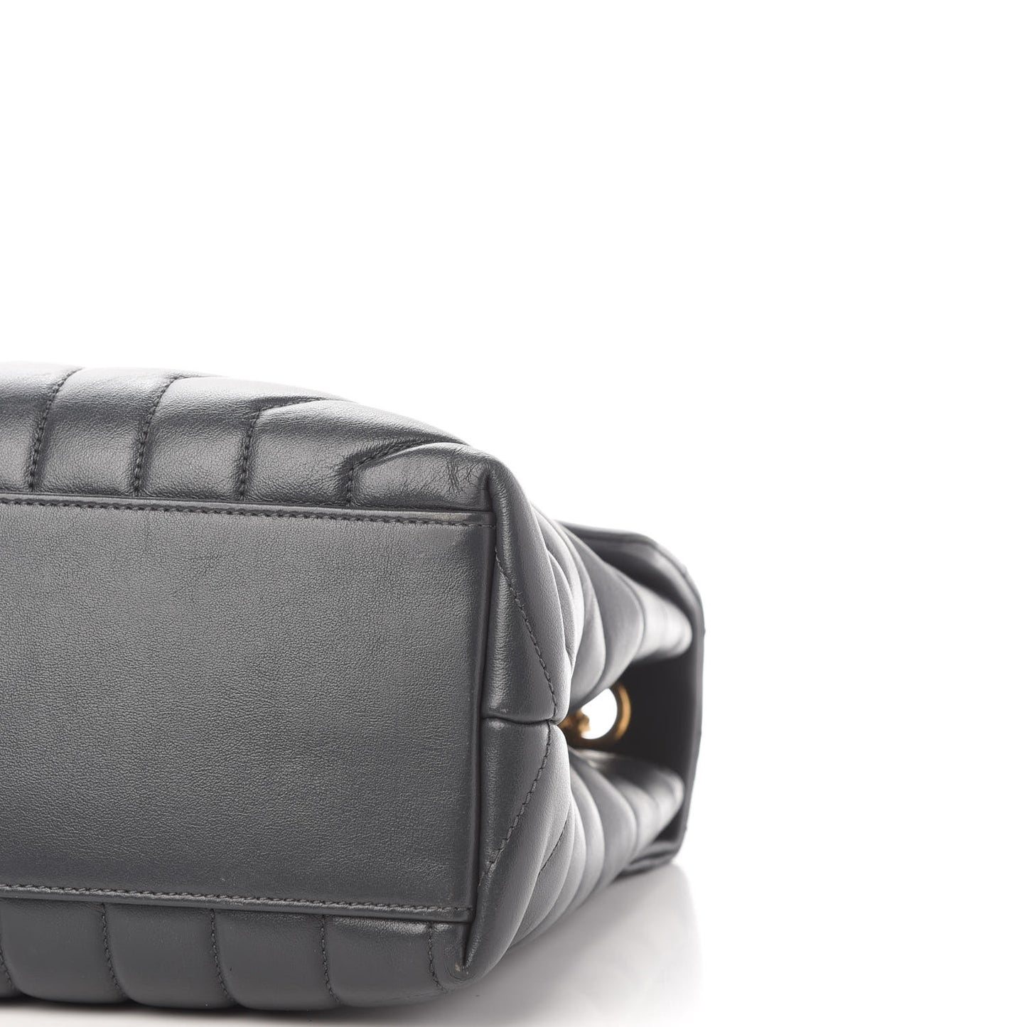 Calfskin Y Quilted Monogram Medium Loulou Chain Satchel Asphalt