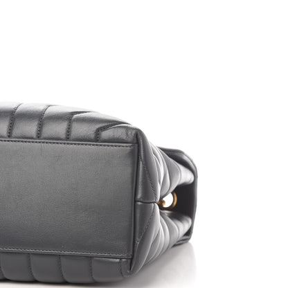 Saint Laurent Calfskin Y Quilted Monogram Medium Loulou Chain Satchel Asphalt 9 of 9