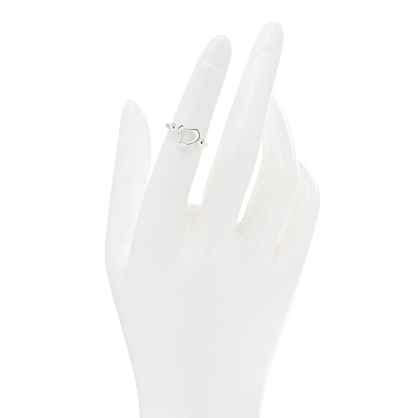 Sterling Silver Elsa Peretti Open Heart Ring 49 5