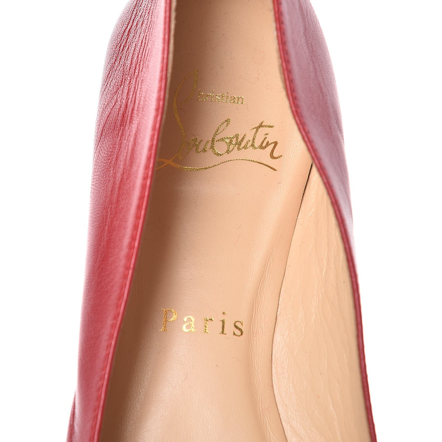 Shiny Nappa Ballalla Flats 37.5 Red