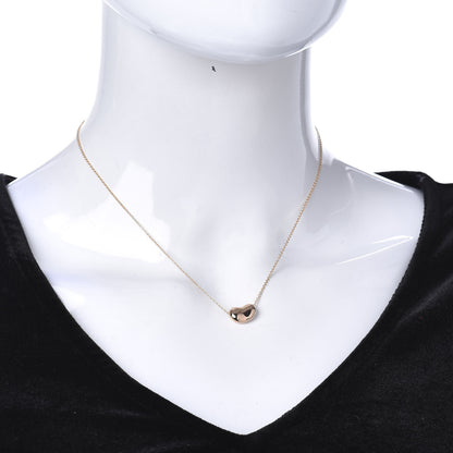 Tiffany 18K Rose Gold 12mm Elsa Peretti Bean Pendant Necklace 2 of 7