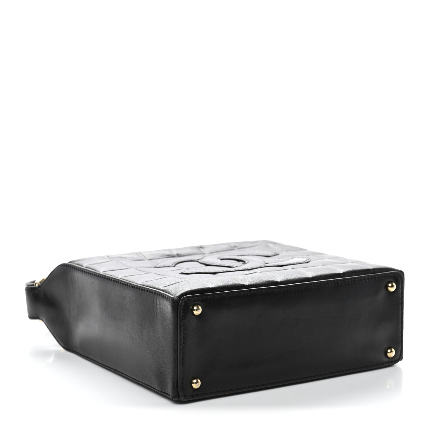 Lambskin Quilted Small Chocolate Bar Shoulder Bag Black