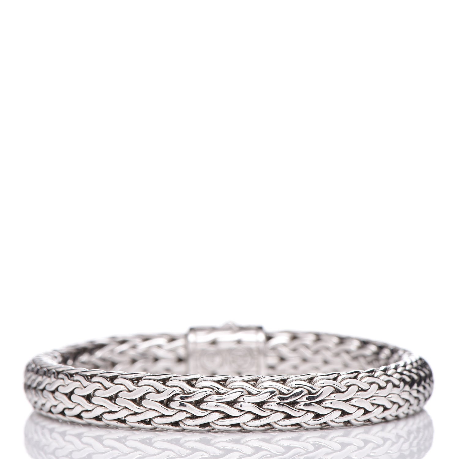 John Hardy Sterling Silver Diamond 7.5mm Classic Chain Bracelet 3 of 4