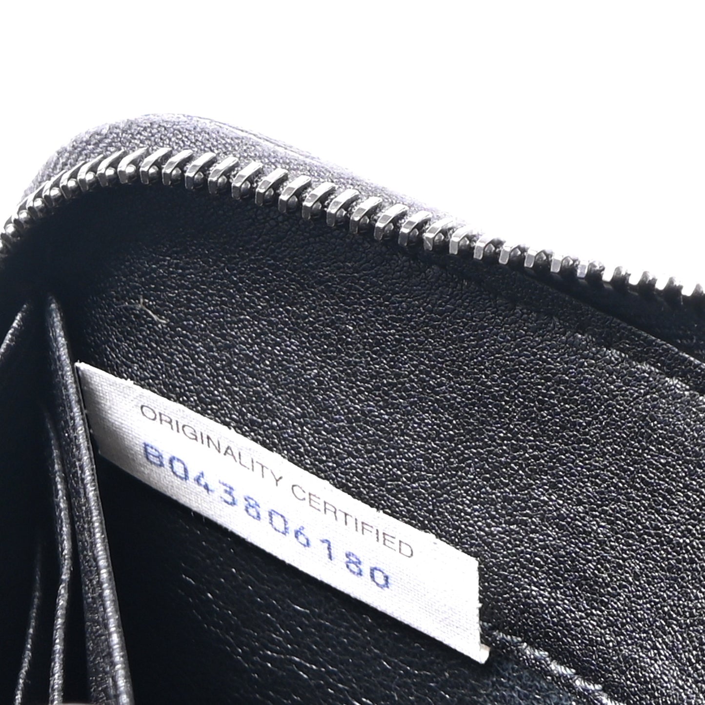 Nappa Intrecciato Zip Around Wallet Medium Grey