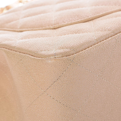 Chanel Iridescent Caviar Quilted Jumbo Double Flap Beige 21 of 26