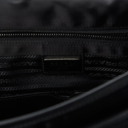 Prada Tessuto Nylon Saffiano Messenger Satchel Black 8 of 9