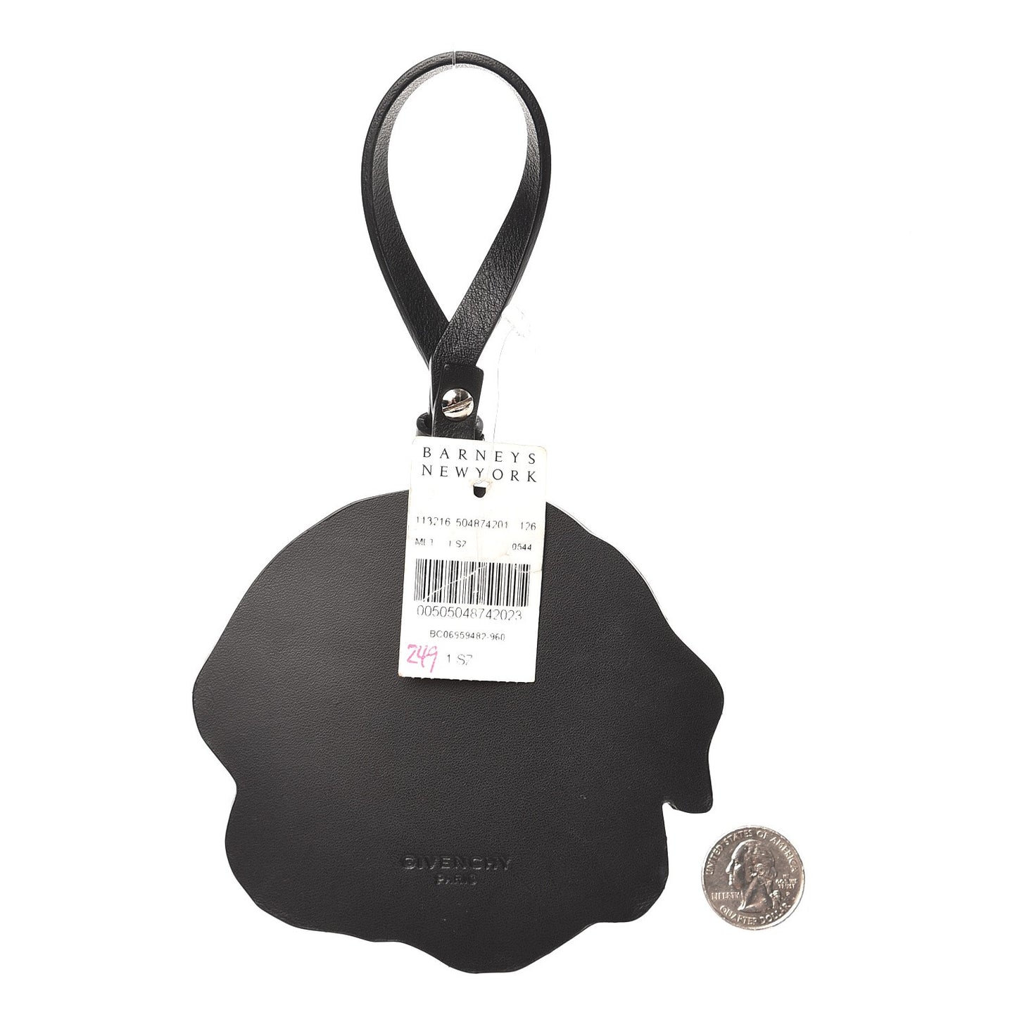 Calfskin Rottweiler Bag Charm Black
