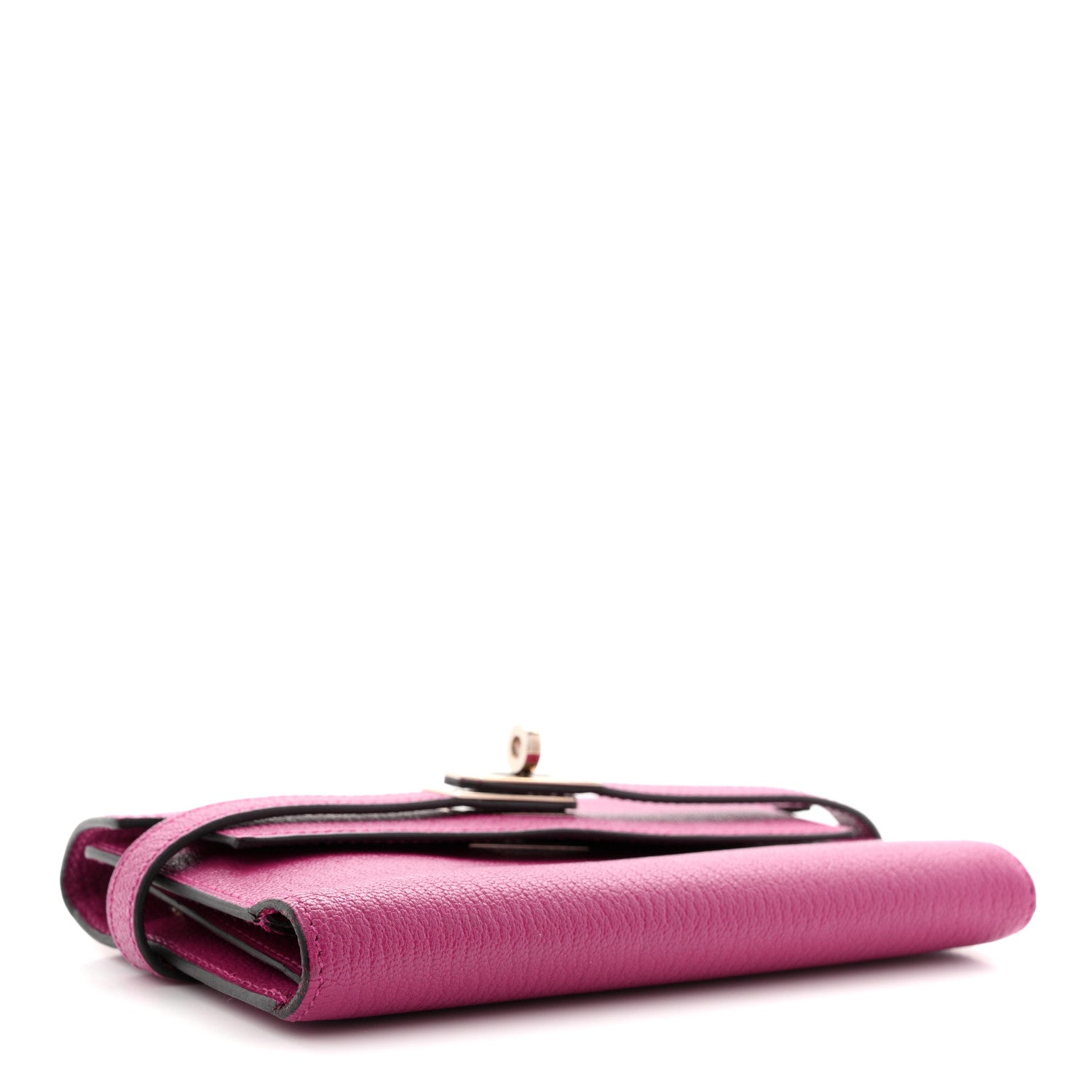 Hermes Chevre Mysore Medium Kelly Wallet Fuchsia 4 of 8