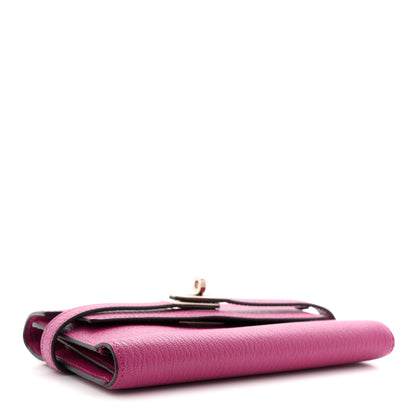 Hermes Chevre Mysore Medium Kelly Wallet Fuchsia 4 of 8