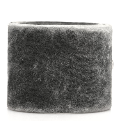 Chanel Velvet CC Cuff Silver Grey 3 of 7