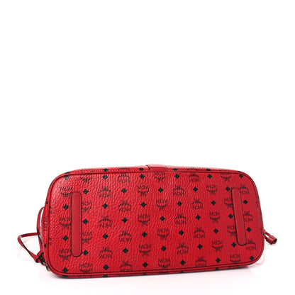 MCM Visetos Large Liz Reversible Shopper Tote Ruby Red 5 of 15