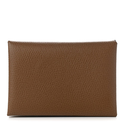 Hermes Epsom Verso Calvi Duo Card Case Alezan Biscuit 1 of 8