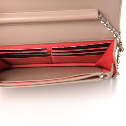 Chanel Vinyl Lipstick Wallet On Chain WOC Beige 5 of 14