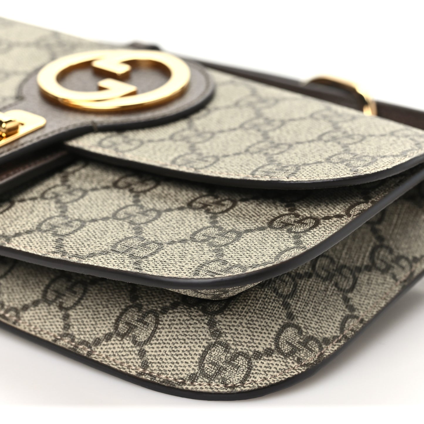 GG Supreme Monogram Textured Dollar Calfskin Blondie Belt Bag Beige Ebony New Acero