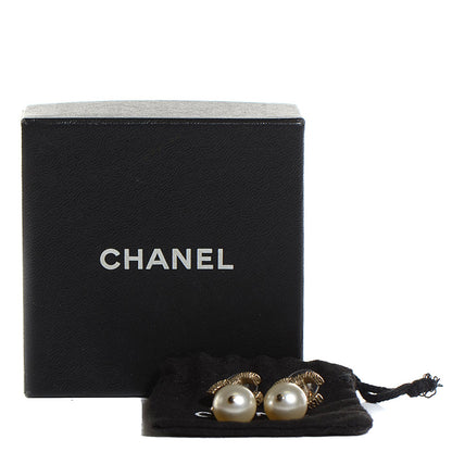 Chanel Pearl CC Drop Earrings Gold 5 of 5