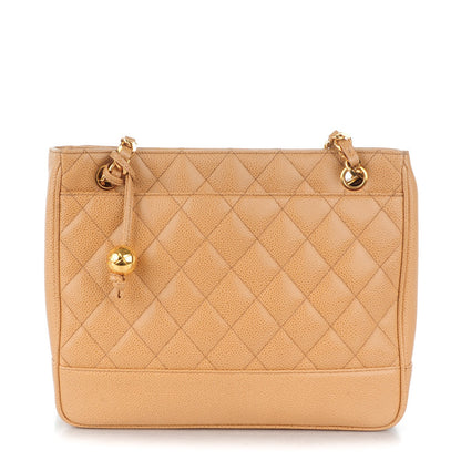 Chanel Caviar Quilted Shoulder Bag Beige 1 of 9