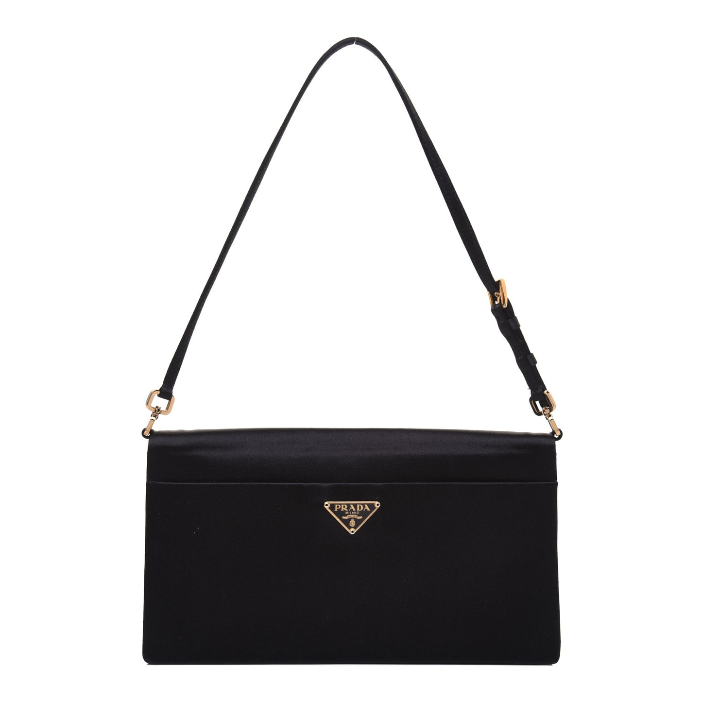 Satin Pochette Bag Black