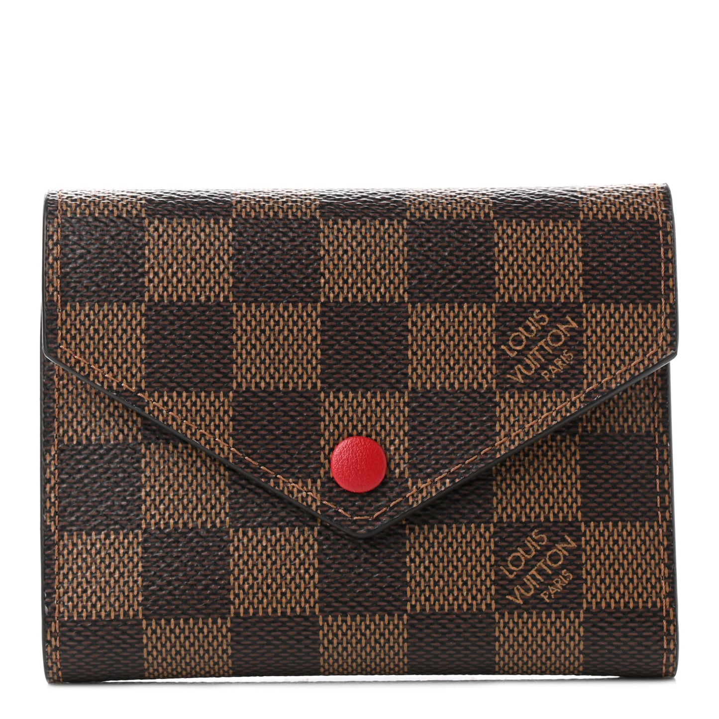Damier Ebene Victorine Wallet Cherry