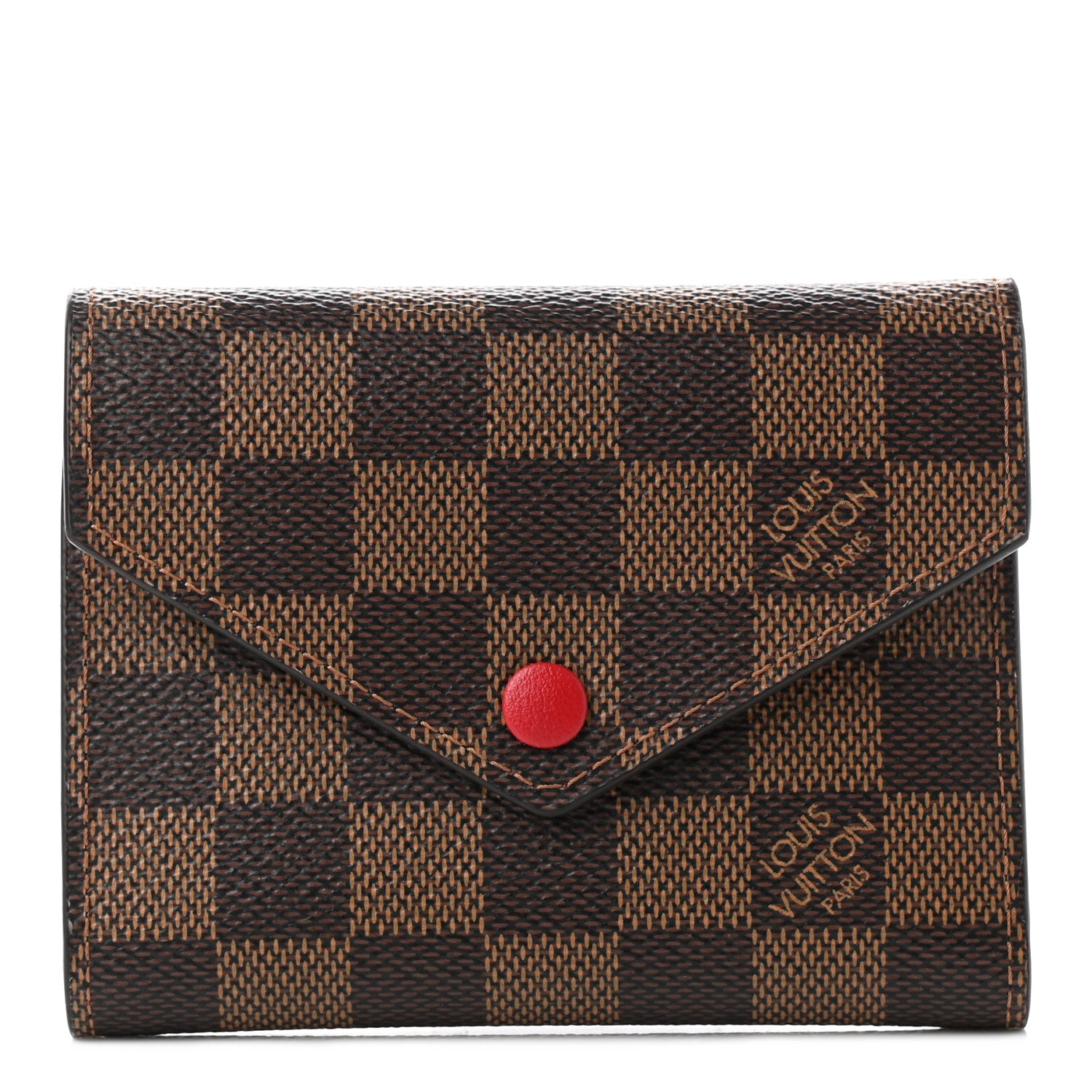 Louis Vuitton Damier Ebene Victorine Wallet Cherry 1 of 8