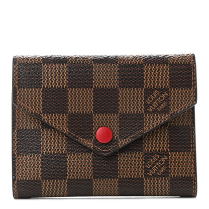 Louis Vuitton Damier Ebene Victorine Wallet Cherry 1 of 8