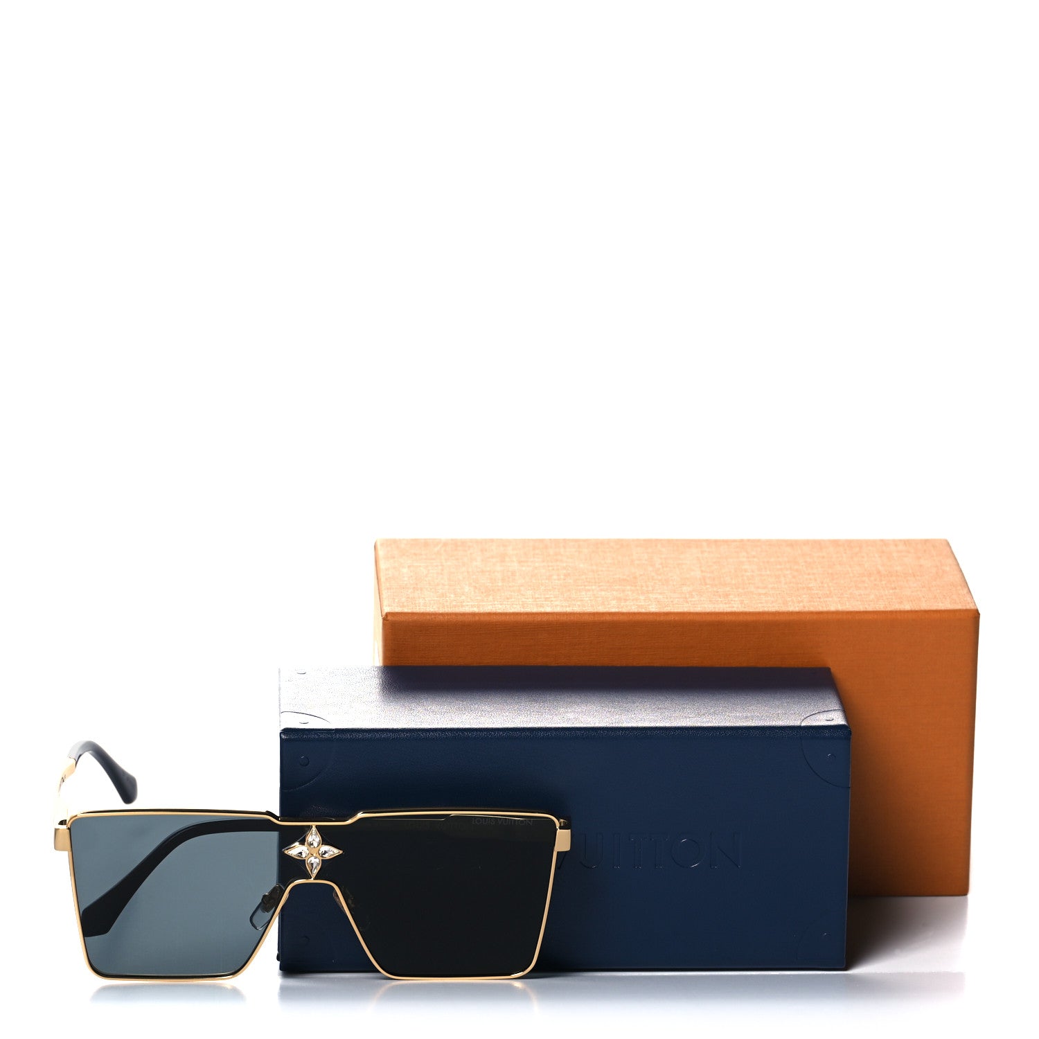 Louis Vuitton Metal Cyclone Sunglasses Z1700U Gold 9 of 9