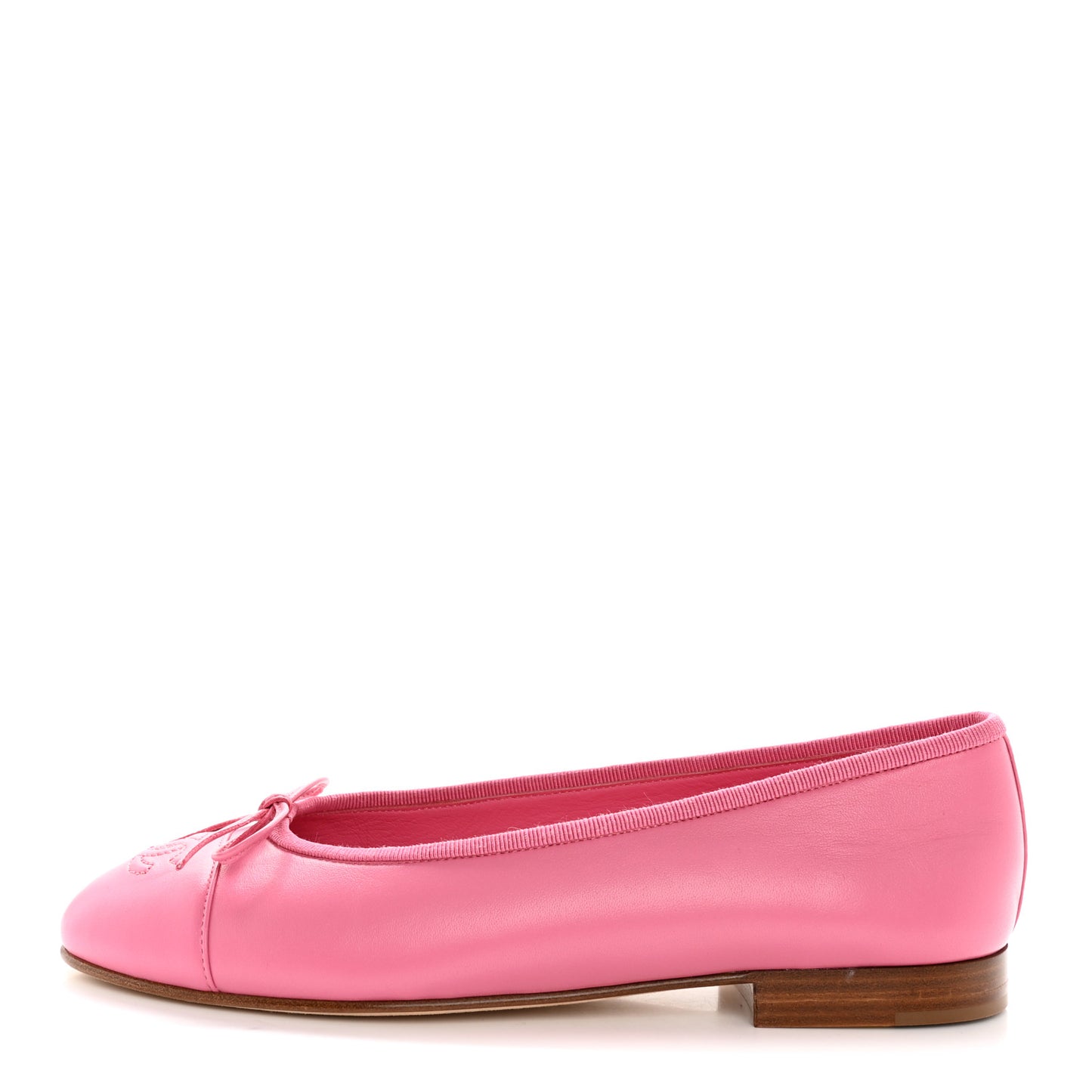 Lambskin Cap Toe CC Ballerina Flats 37 Pink