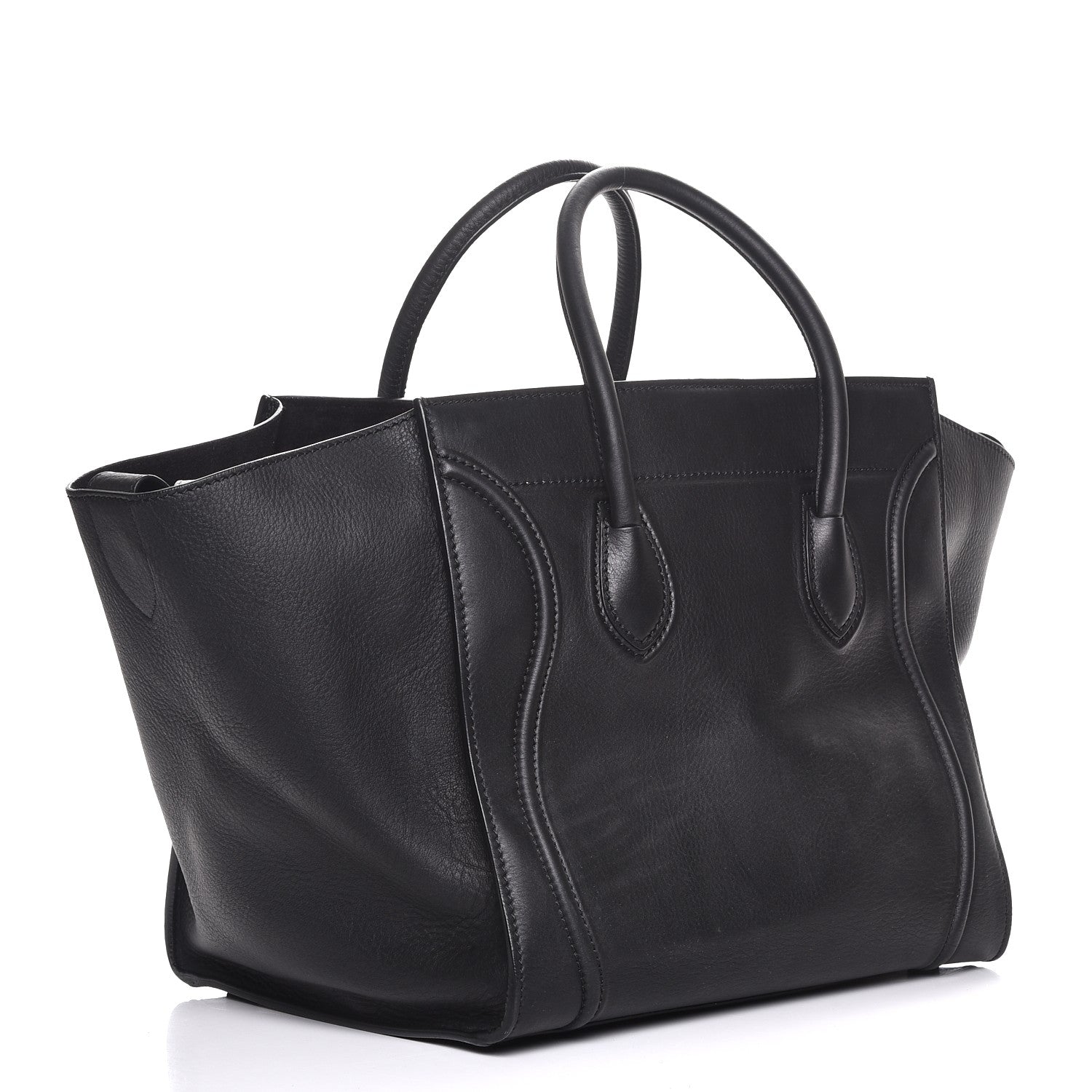 Celine Supple Calfskin Medium Phantom Luggage Black 3 of 10