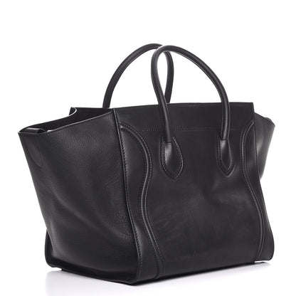 Celine Supple Calfskin Medium Phantom Luggage Black 3 of 10