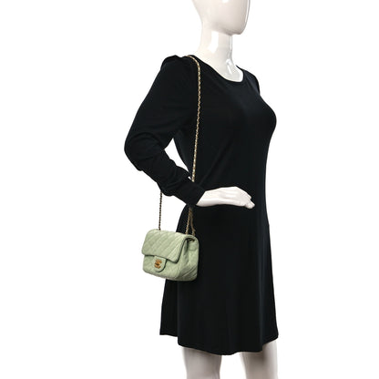 Chanel Lambskin Quilted Mini Pearl Crush Flap Light Green 2 of 10