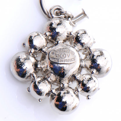 Chanel Crystal CC Earrings Silver 4 of 5