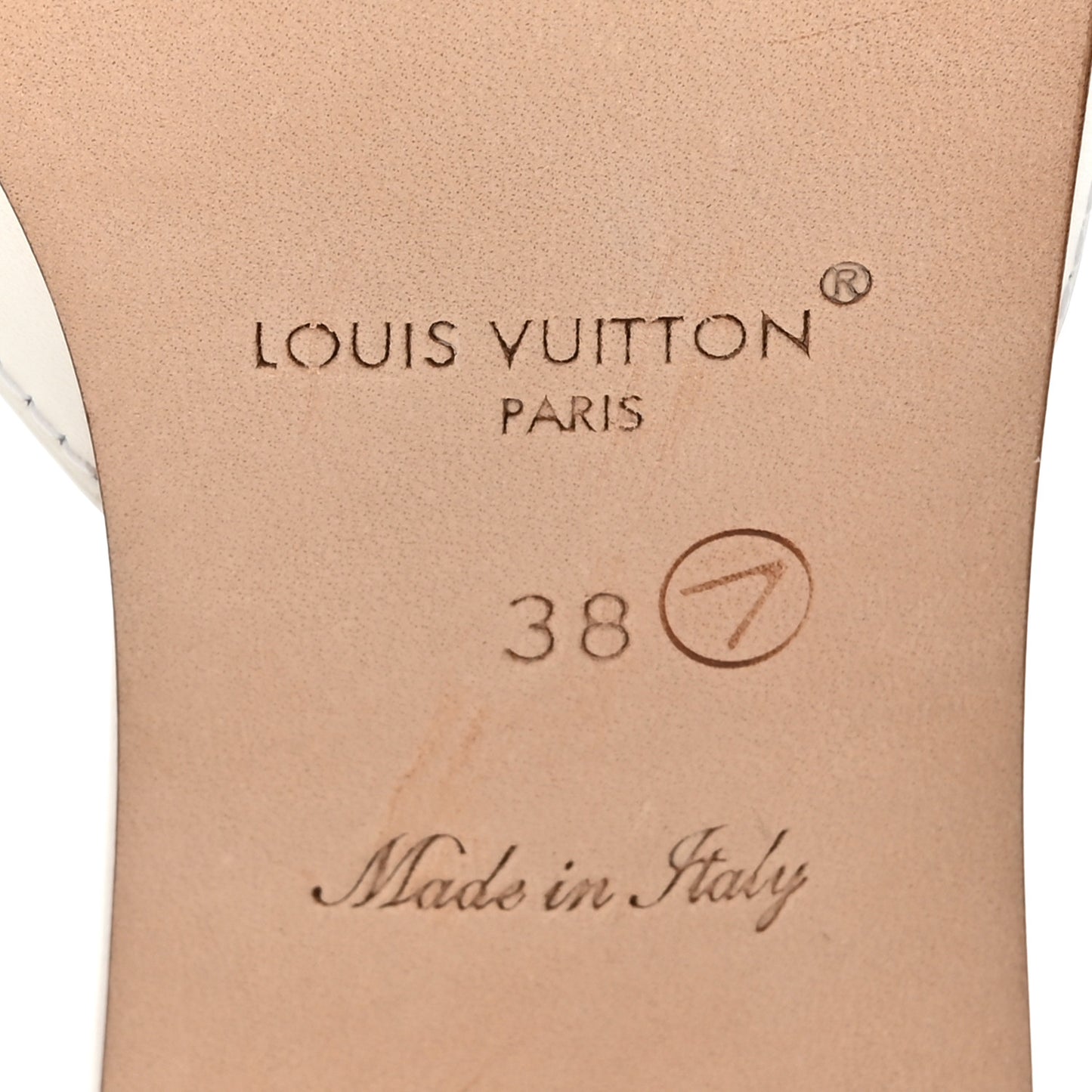 Calfskin LV Isola Mules 38 White