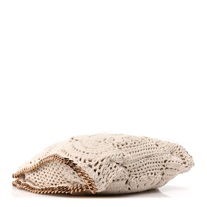 Stella McCartney Cotton Crochet Falabella Ajouree Tote Bag White 4 of 10