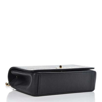 Chanel Grained Calfskin Embroidered Captain Gold Flap Bag Black 4 of 8