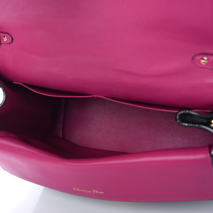 Christian Dior Bullcalf Medium Be Dior Flap Black Fraise 5 of 7