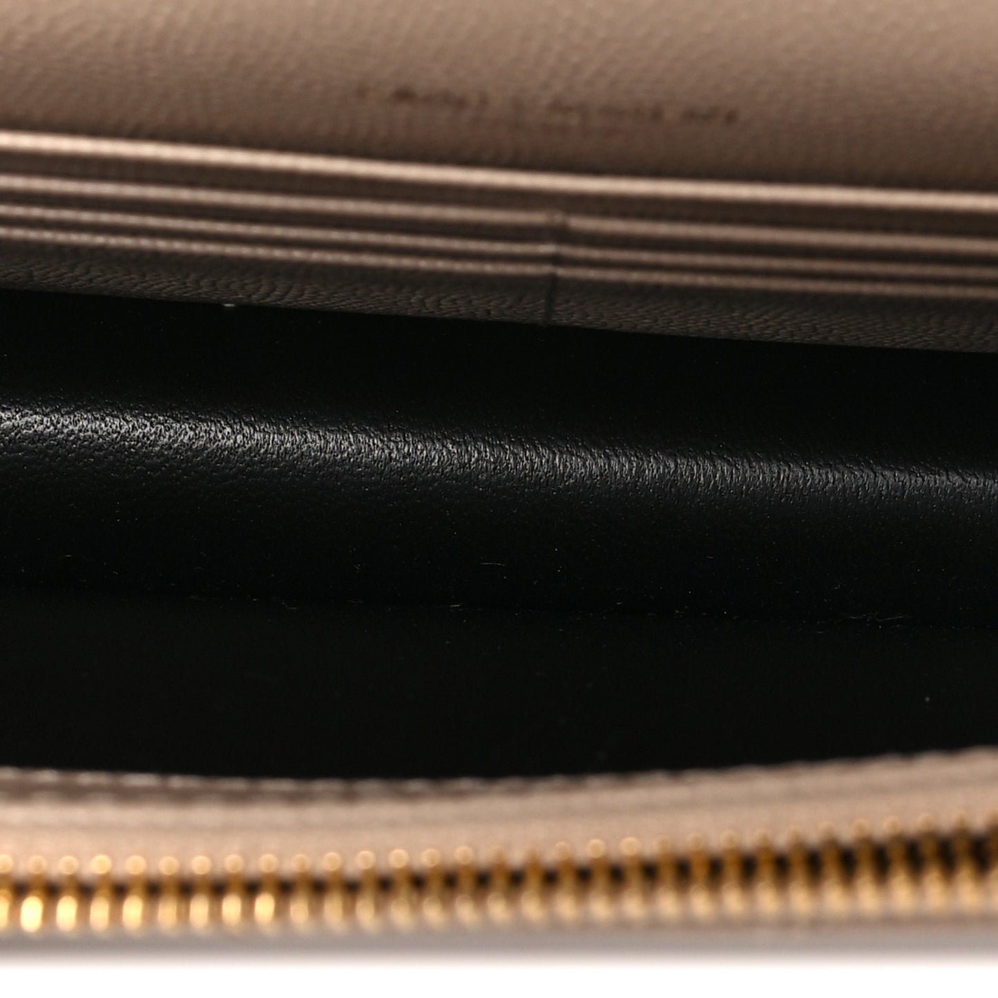 Grain De Poudre Matelasse Chevron Monogram Envelope Chain Wallet Dark Beige