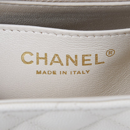 Chanel Caviar Quilted Mini Square Flap White 6 of 11