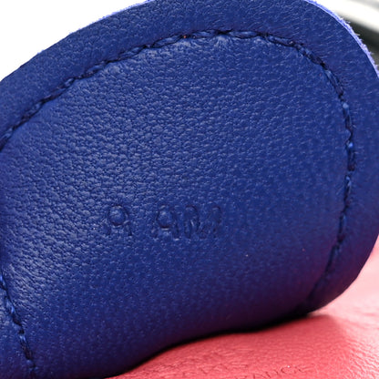 Hermes Milo Lambskin Grigri Rodeo Bag Charm MM Rose Azalee Bleu Electrique Vert Cypress 3 of 4