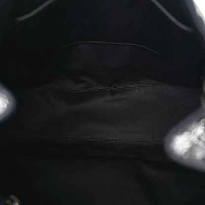 Saint Laurent Crinkled Calfskin Matelasse Monogram Medium Niki Shopper Tote Deep Marine 5 of 11