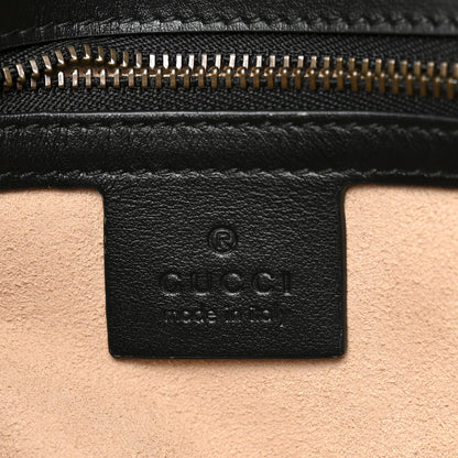 Gucci Calfskin Matelasse Small GG Marmont Shoulder Bag Black 6 of 12
