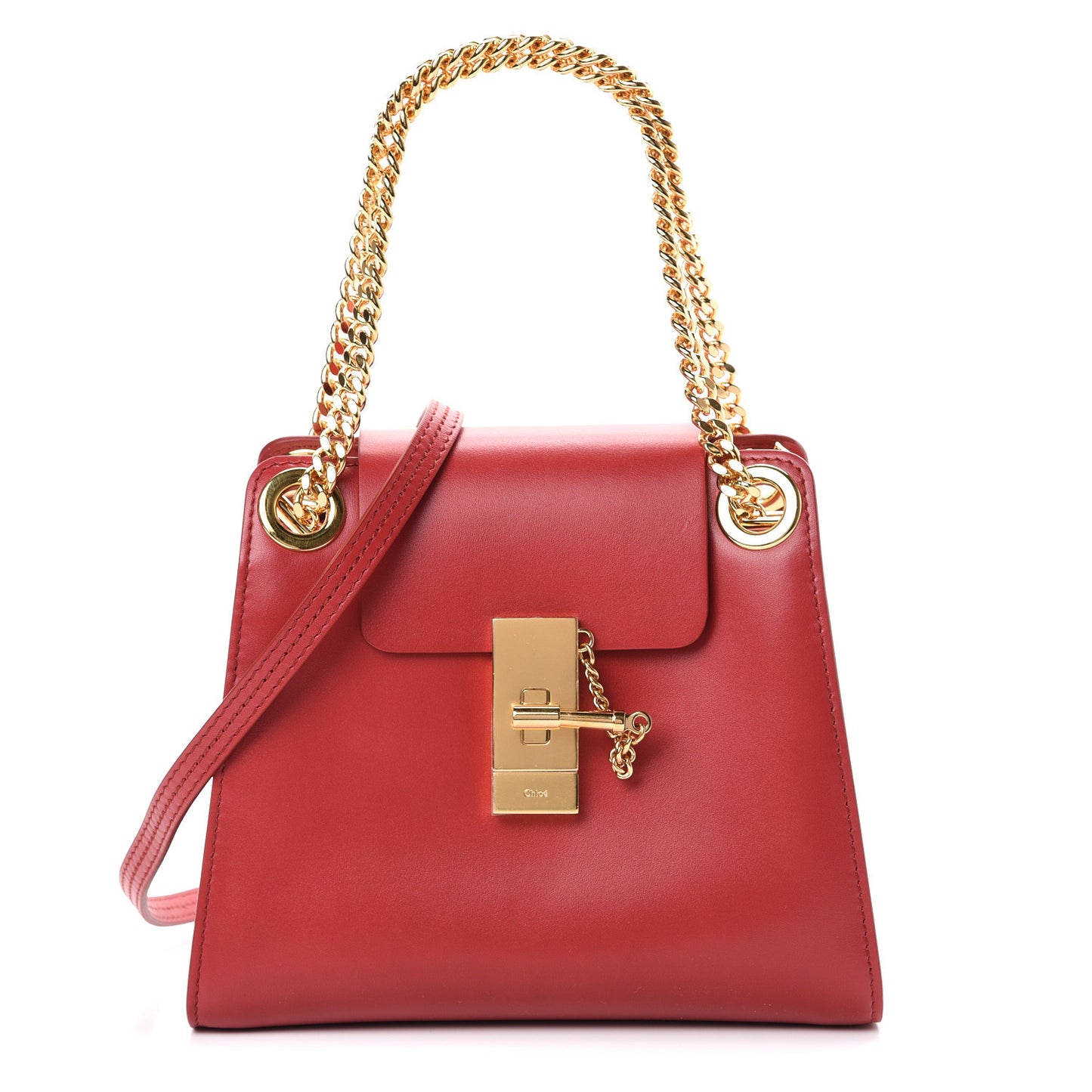 Shiny Calfskin Mini Annie Shoulder Bag Dreamy Red